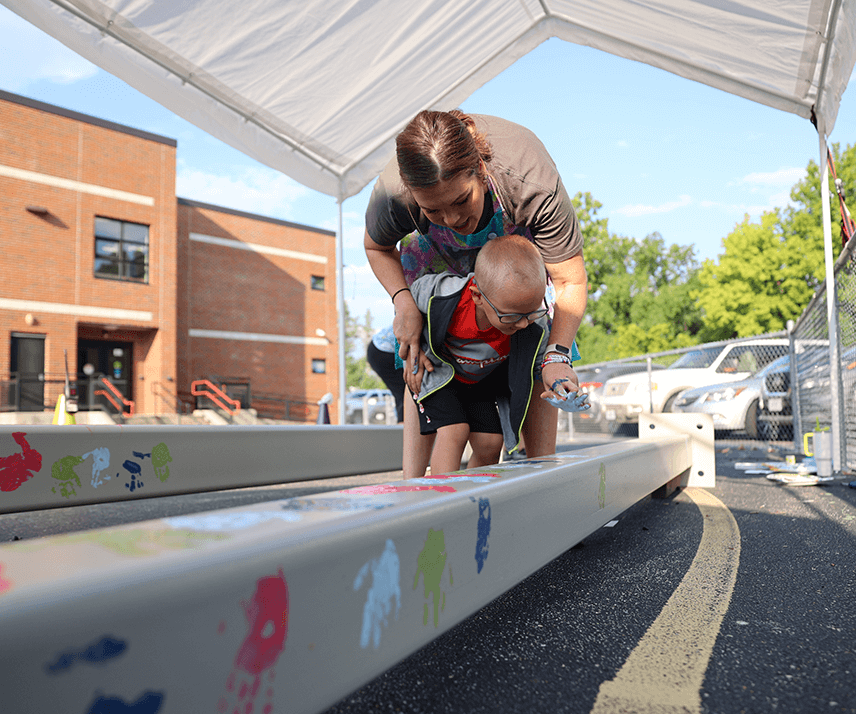 Jefferson City School District’s Students Leave Handprints on Last Steel Beams for New Early Childhood Center